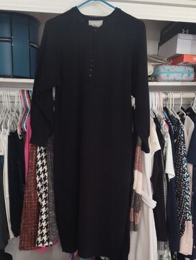 Jordache Black Sweater Dress VTG